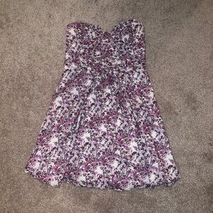 Express Women's Floral Casual Strapless Dress - Size 0